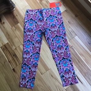Tracy Negoshian Pants - Watercolor cropped pants with floral print Tracy Negoshian Pants - Watercolor cropped pants with floral print
